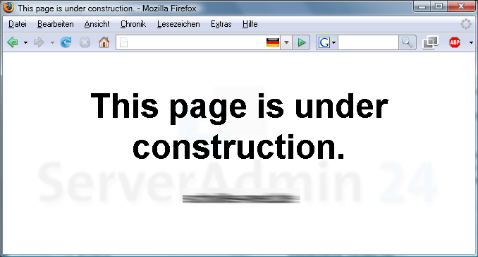 gehackte Seite under construction