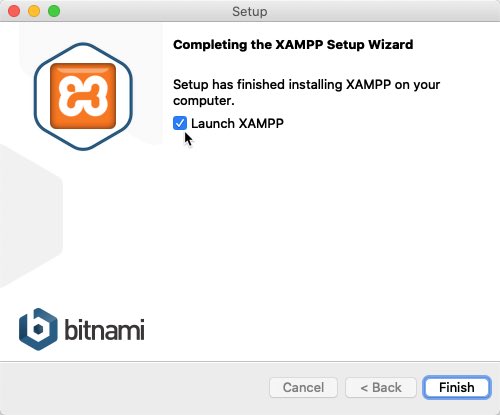Nach der Installation kann XAMPP gestartet (launch) werden