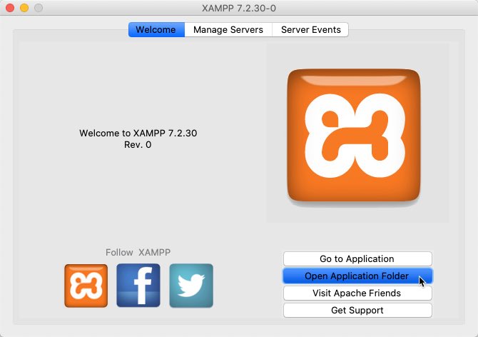 XAMPP Open Allication Folder