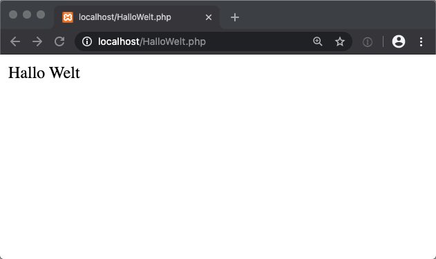 Hallo Welt funktioniert